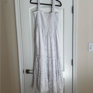 Lilly Pulitzer White Smocked Sundress with Pink Label